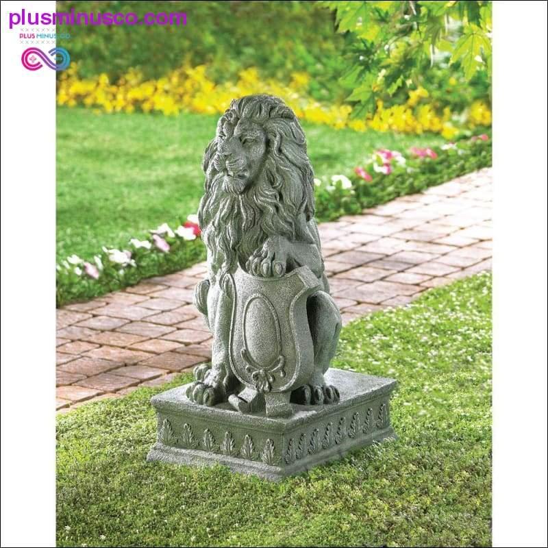 Guardian Lion Statue ll Plusminusco.com eldgammel, kunst, hagedekor, gave, hjemmeinnredning - plusminusco.com