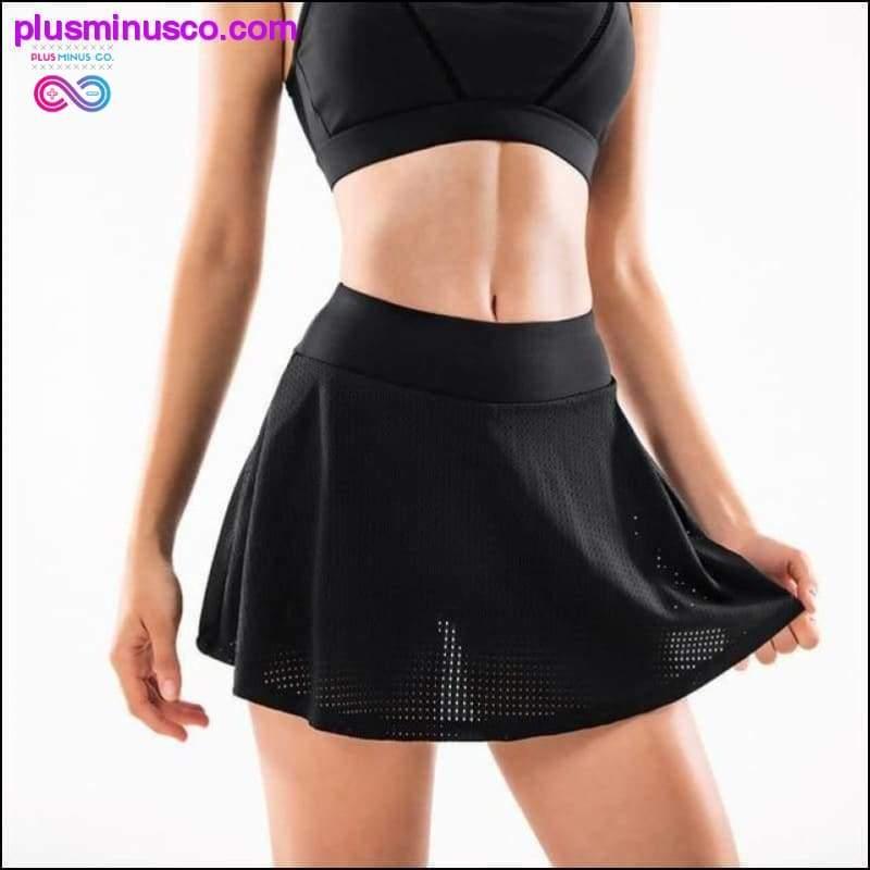 Gym Leopard Women's Running Skirts High waist Safety - plusminusco.com