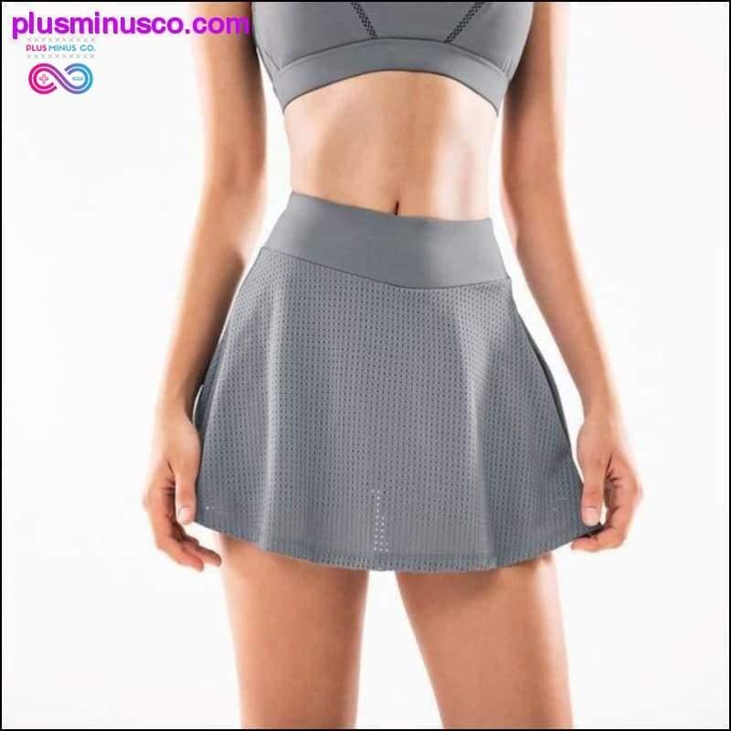 Gym Leopard Women's Running Skirts High waist Safety - plusminusco.com
