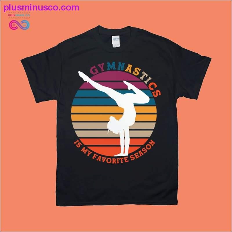 GYMNASTICS is my favorite season | Retro Sunset T-Shirts - plusminusco.com