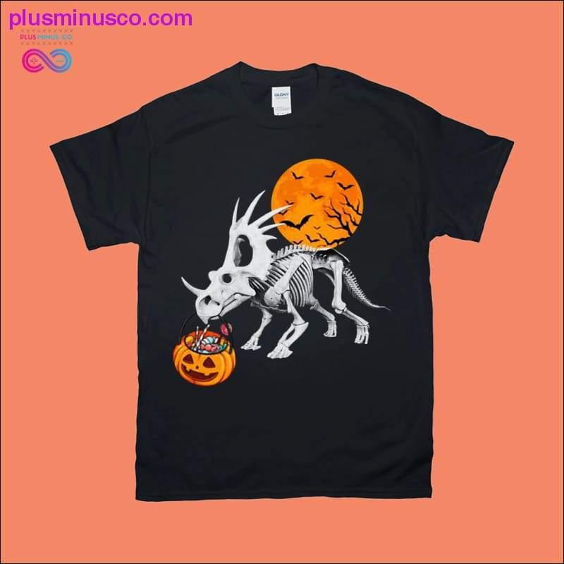 Halloween Pumpkin Dinosaur T-Shirts - plusminusco.com