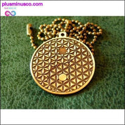 Handmade & Etched Yin Yang Flower Of Life Necklace - plusminusco.com