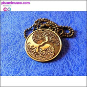 Handgefertigte und geätzte Yin-Yang-Baum-des-Lebens-Halskette – plusminusco.com