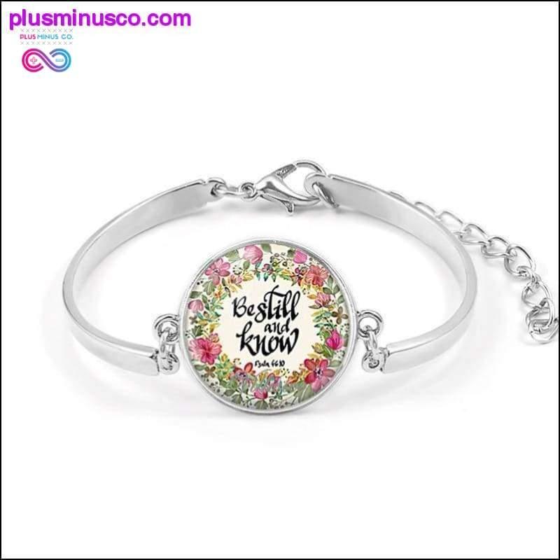 Handmade Bible Verse Charms Bracelet Art Glass Dome - plusminusco.com