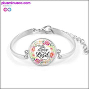Handmade Bible Verse Charms Bracelet Art Glass Dome - plusminusco.com