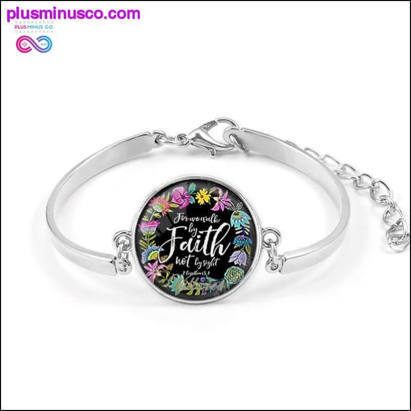Handmade Bible Verse Charms Bracelet Art Glass Dome - plusminusco.com
