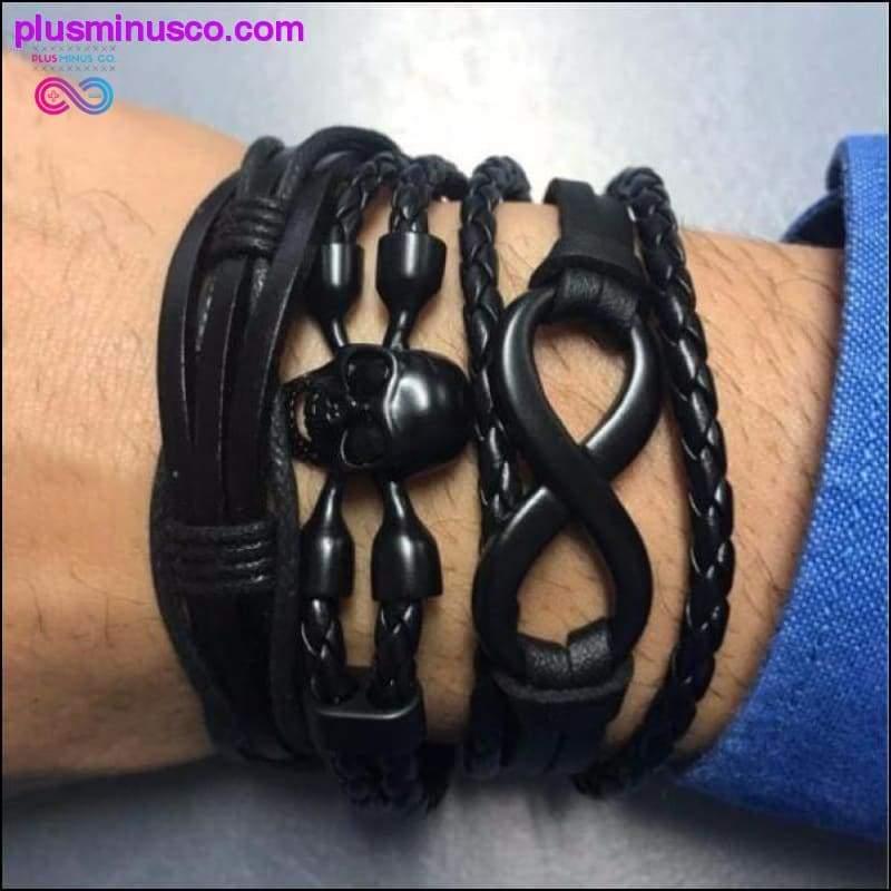 Håndlaget Infinity Symbol Leather Armbånd - plusminusco.com