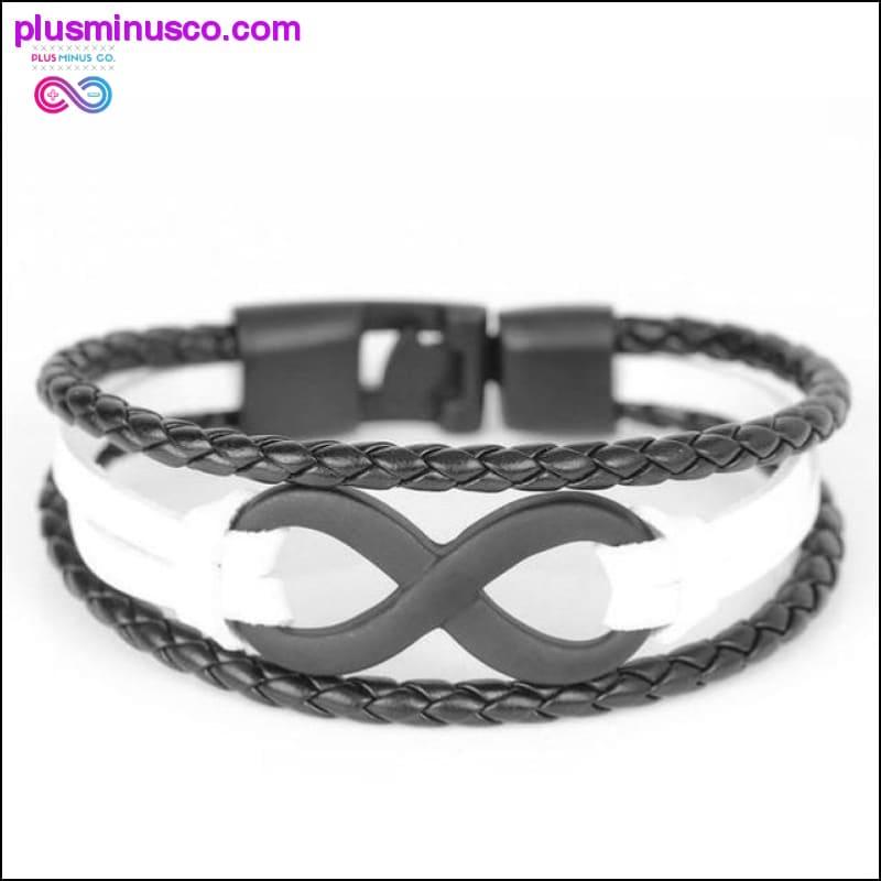 Kézzel készített Infinity Symbol bőr karkötő - plusminusco.com