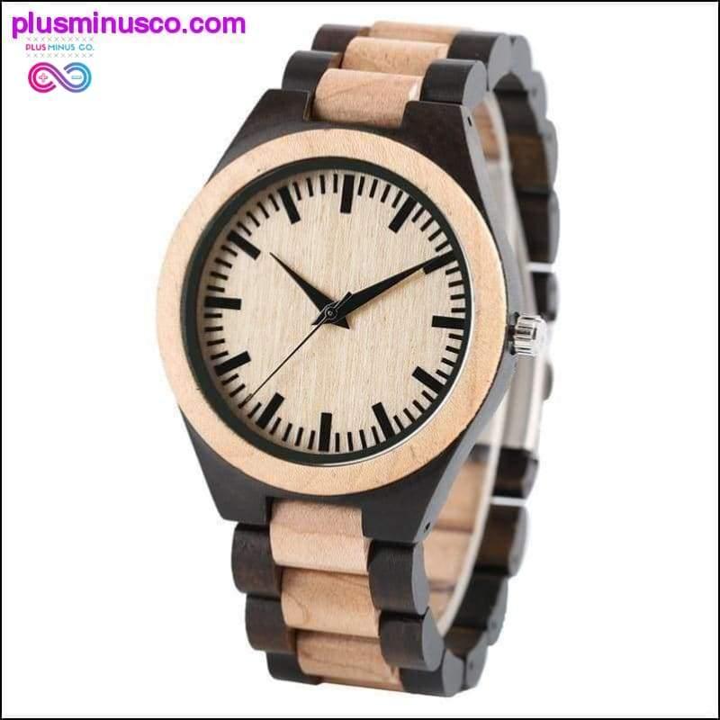 Розкішний дерев'яний годинник з клена ручної роботи - plusminusco.com