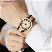 ساعة خشب القيقب الفاخرة المصنوعة يدويًا - plusminusco.com