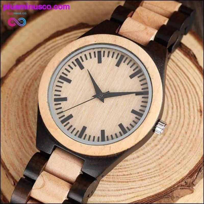 Ručne vyrábané luxusné drevené hodinky z javora - plusminusco.com