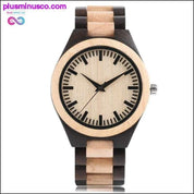 Розкішний дерев'яний годинник з клена ручної роботи - plusminusco.com