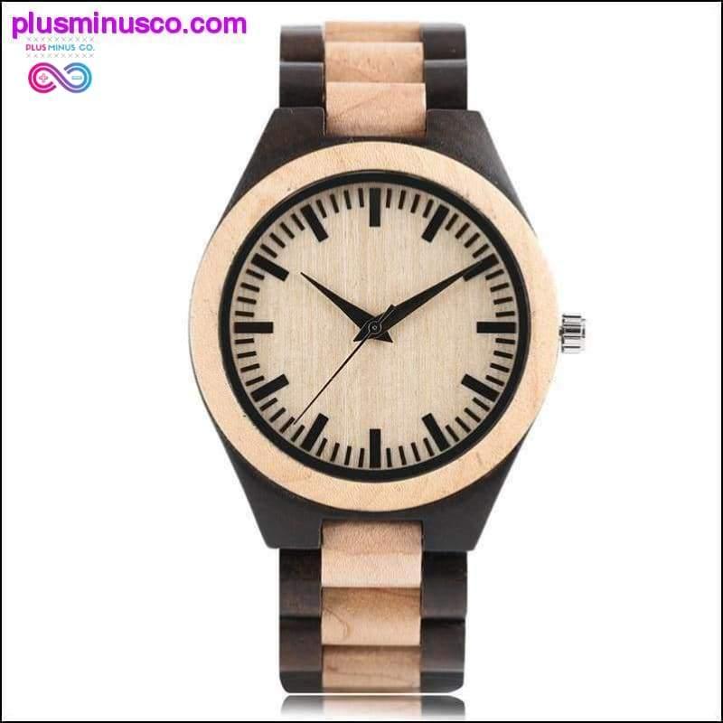 Ručně vyráběné luxusní javorové dřevěné hodinky - plusminusco.com