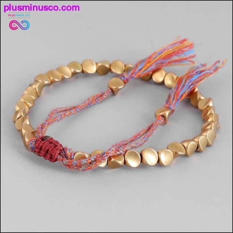 Handmade Tibetan Buddhist Braided Cotton Copper Beads Lucky - plusminusco.com