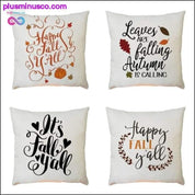 Happy Fall Y'all Pattern Pillowcases Cojines Наволочка - plusminusco.com