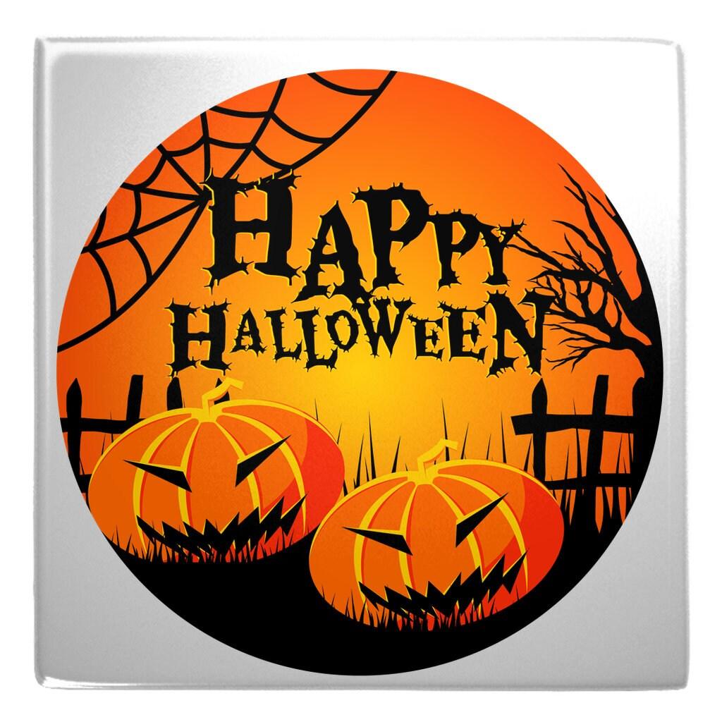 happy Halloween, Metal Magnets - plusminusco.com