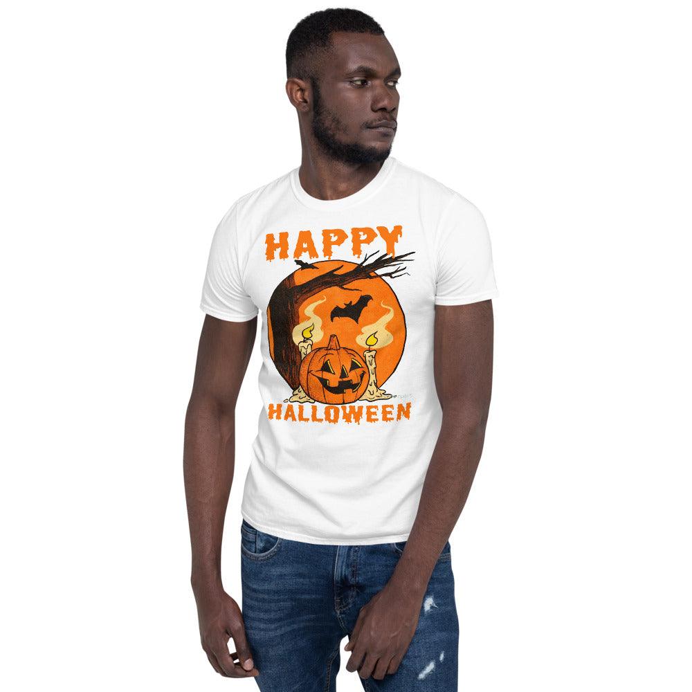Happy Halloween Shirt, Halloween Shirt, Happy Halloween T-Shirt, Funny Halloween Tee, Halloween Shirt, Halloween Gift, Pumpkin Shirt, Bats - plusminusco.com
