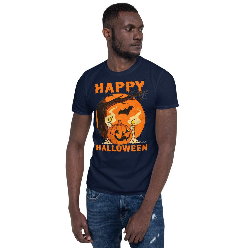 Happy Halloween Shirt, Halloween Shirt, Happy Halloween T-Shirt, Funny Halloween Tee, Halloween Shirt, Halloween Gift, Pumpkin Shirt, Bats - plusminusco.com
