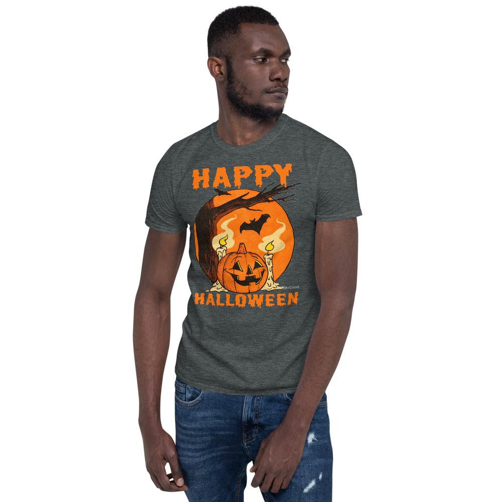 Happy Halloween Shirt, Halloween Shirt, Happy Halloween T-Shirt, Funny Halloween Tee, Halloween Shirt, Halloween Gift, Pumpkin Shirt, Bats - plusminusco.com