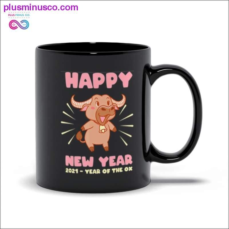 Happy New Year, 2021 -year of the OX Black Mugs Mugs - plusminusco.com