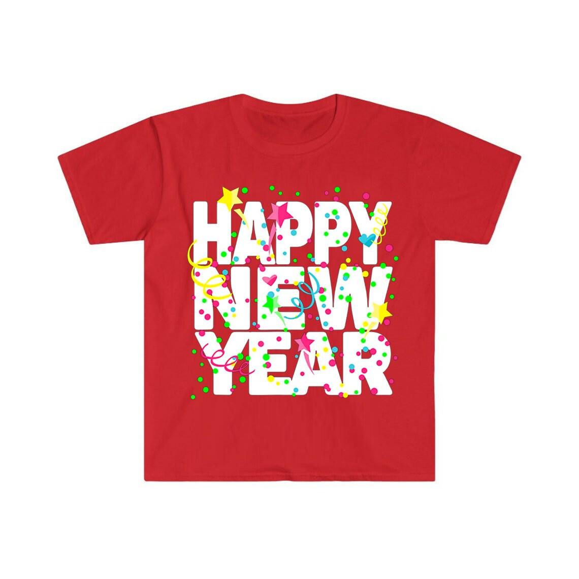 قميص سنة جديدة سعيدة 2024 تي شيرت عطلة رأس السنة الجديدة - plusminusco.com