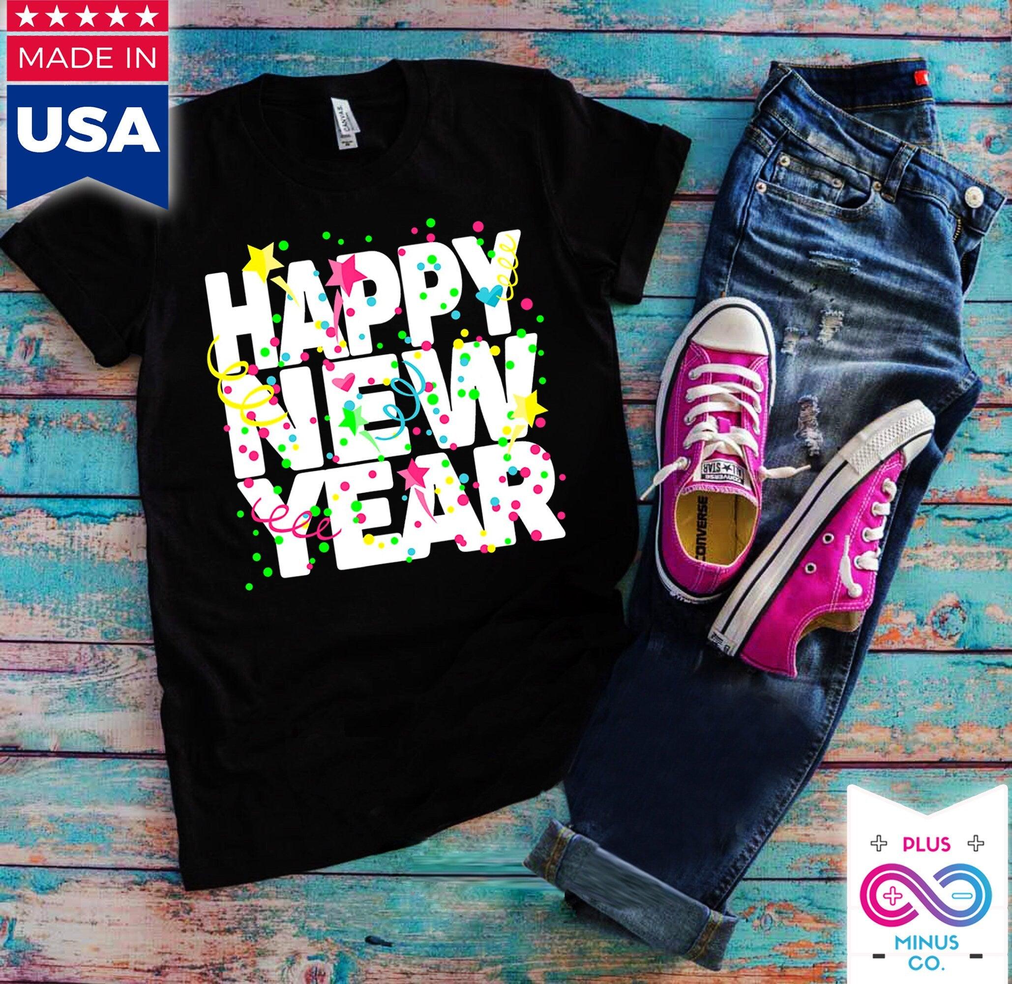 Happy New Year Shirt 2024 New Year Holiday T-shirt - plusminusco.com