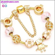 Pulseiras e braceletes finos com pingente de coração e chave em ouro rosa - plusminusco.com