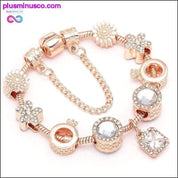 Heart & Key Pendant Rose Gold Color Fine Bracelets & Bangles - plusminusco.com