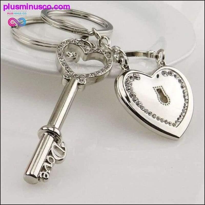 Heart Key Ring Silver Color Key Chain Valentine's Day gift 1 - plusminusco.com