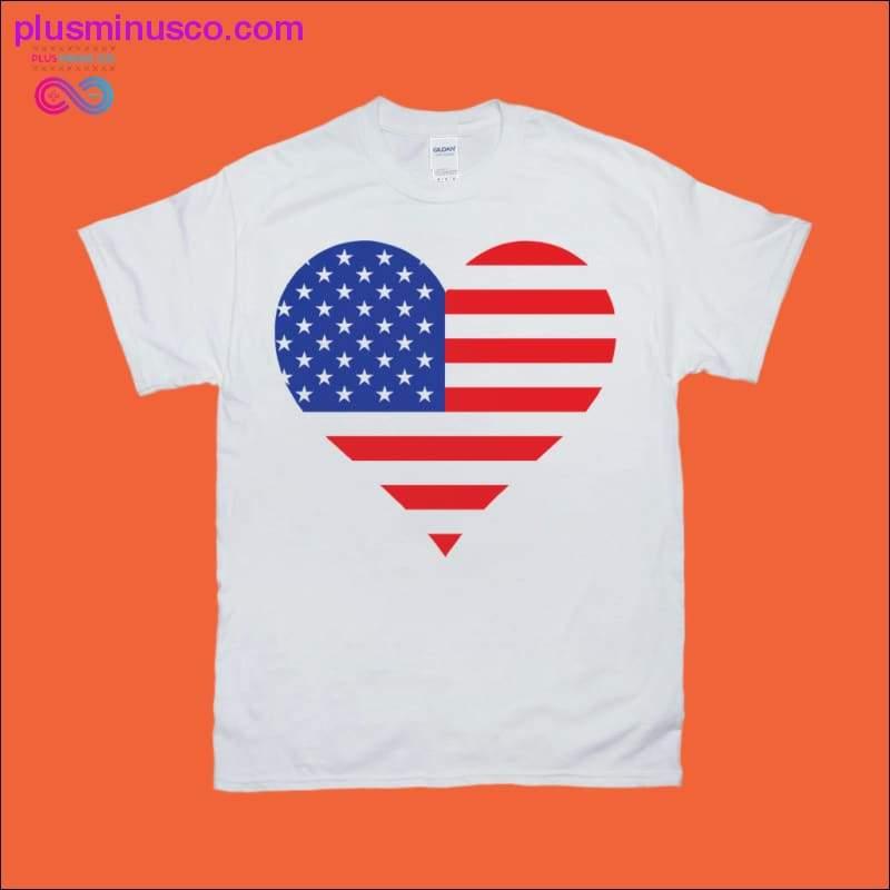 Heart Shaped | American Flag T-Shirts - plusminusco.com