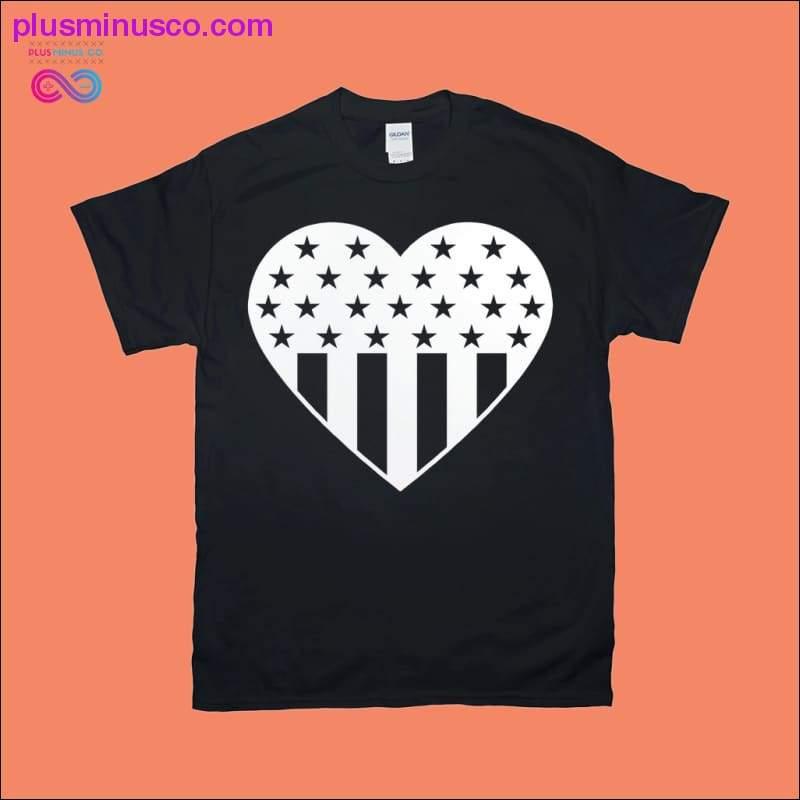 Heart Single Color | American Flag T-Shirts - plusminusco.com
