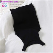 HELIAR Tops Women Crop Tops Off Shoulder Stretchy Knitted - plusminusco.com