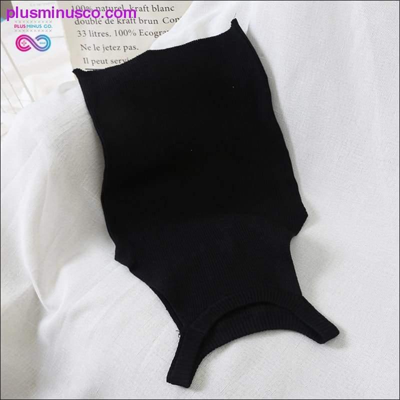 HELIAR Tops Women Crop Tops Off Shoulder Stretchy Knitted - plusminusco.com