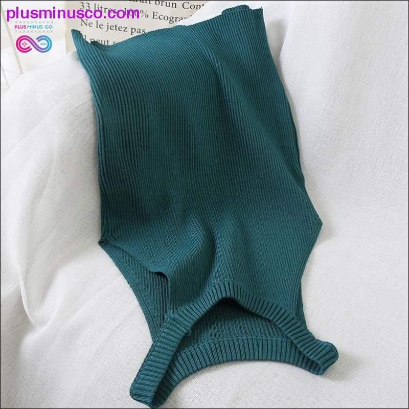 HELIAR Tops Women Crop Tops Off Shoulder Stretchy Knitted - plusminusco.com