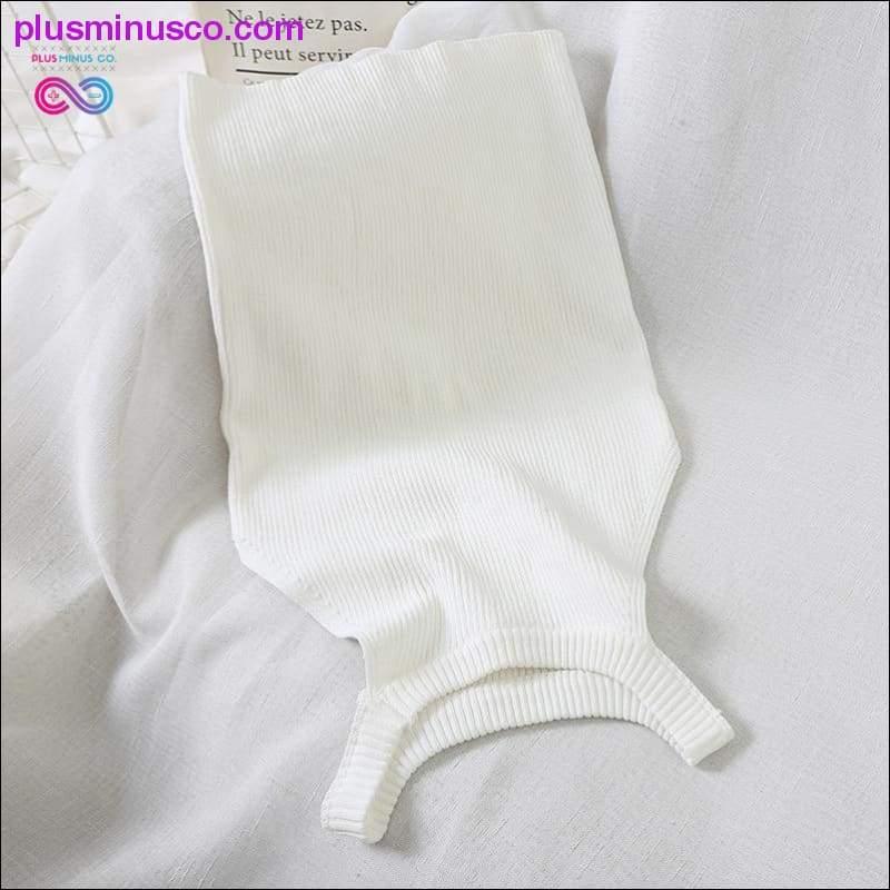 HELIAR Tops Women Crop Tops Off Shoulder Stretchy Knitted - plusminusco.com