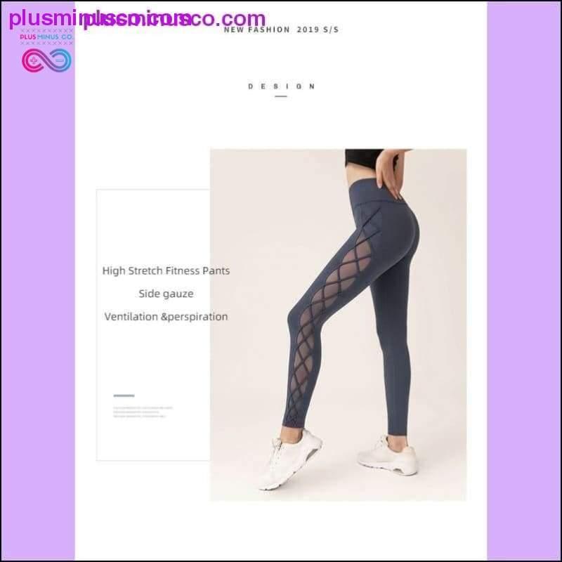Pantalones deportivos de alta elasticidad con malla sexy para levantamiento de cadera - plusminusco.com
