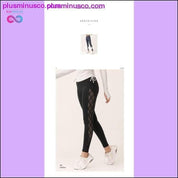 Sportowe, seksowne, siateczkowe spodnie fitness o wysokiej elastyczności, podnoszące biodra - plusminusco.com