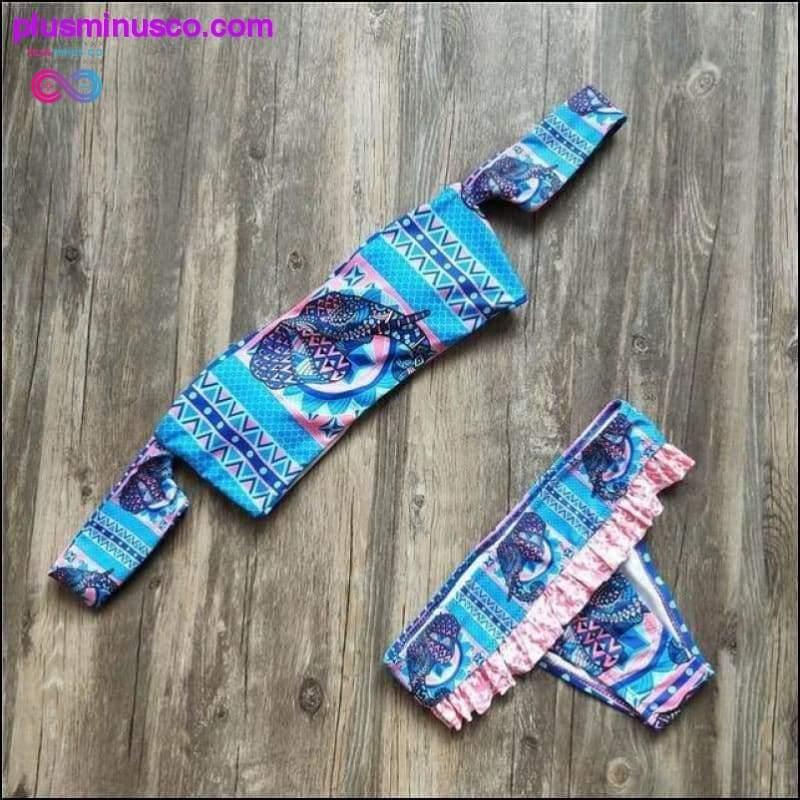 High Neck Tank Crop Top Bikini Crochet Bikinis Set Swimwear - plusminusco.com