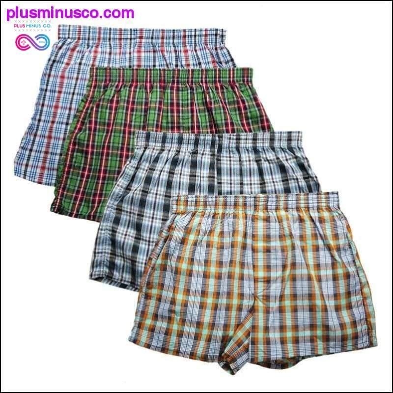 High Quality Brand 4-Pack Men's Boxer Shorts Woven Cotton - plusminusco.com