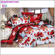 Висококачествен комплект памучно спално бельо с коледна тематика (4 бр.) на - plusminusco.com