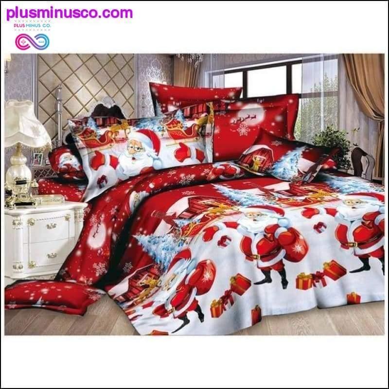 High Quality Christmas themed Cotton Bedclothes set (4pc) at - plusminusco.com