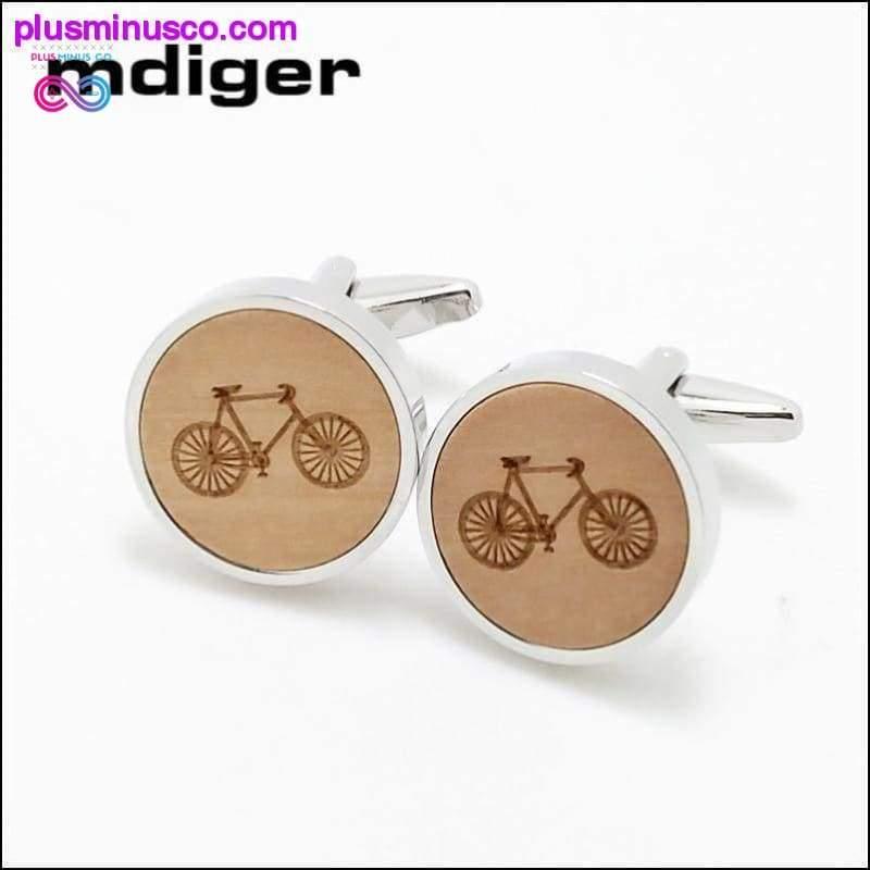 High Quality Handmade Wooden Carved Bicycles Pattern Tie - plusminusco.com