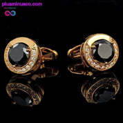 High Quality Luxury Gold Round Cufflinks for Men - plusminusco.com