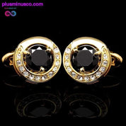 High Quality Luxury Gold Round Cufflinks for Men - plusminusco.com