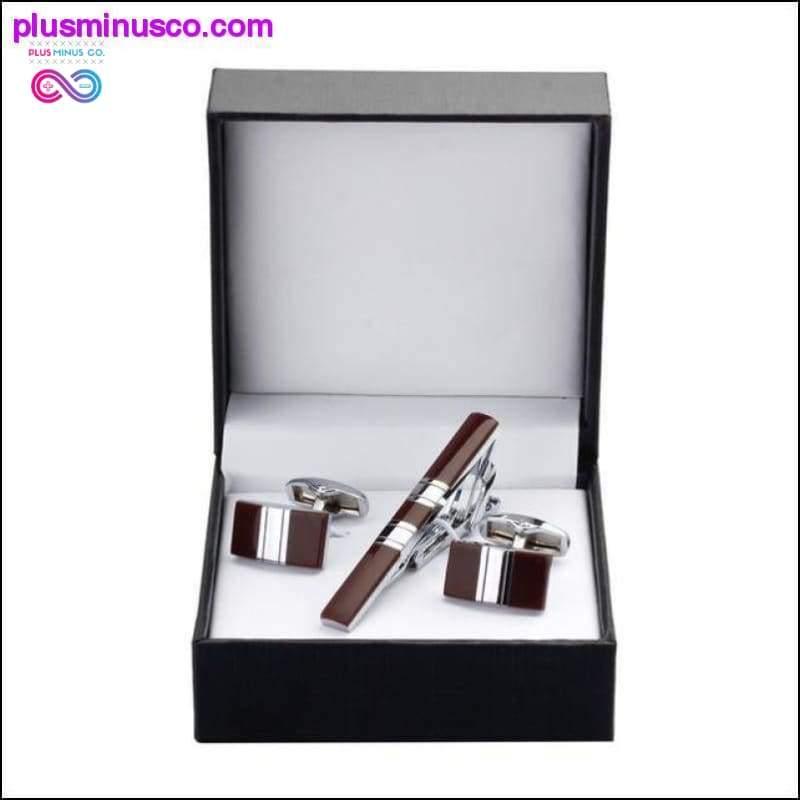 High Quality Luxury Tie Clip Round Cufflinks Gift Set - plusminusco.com