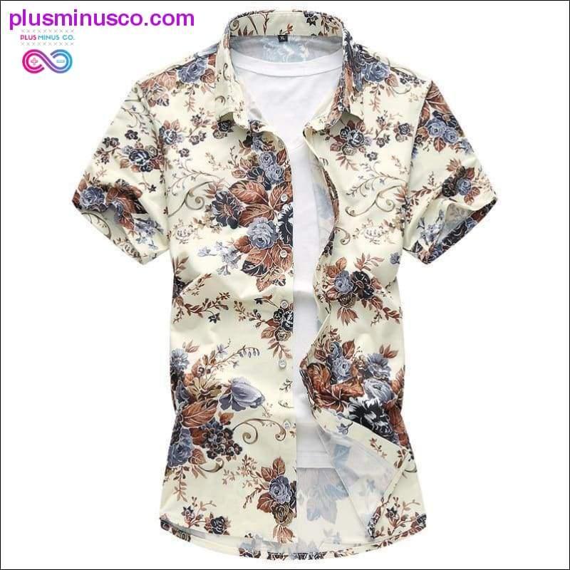 Vysoce kvalitní hedvábná bavlněná pánská košile letní módy - plusminusco.com