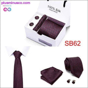 High Quality Silk Ties for Men 145cm Long Fashion Red - plusminusco.com