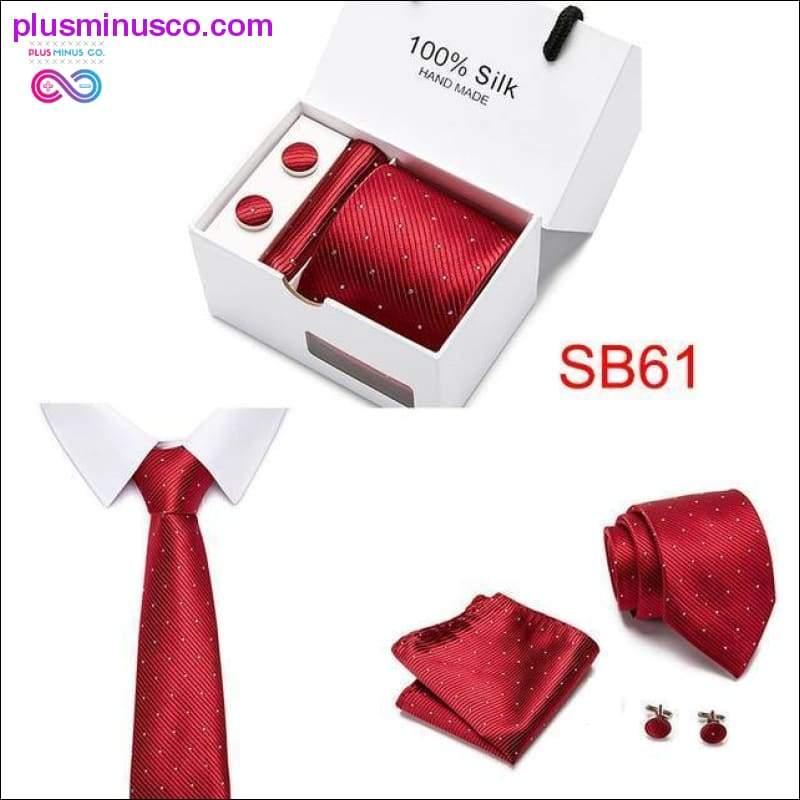 High Quality Silk Ties for Men 145cm Long Fashion Red - plusminusco.com