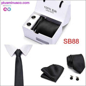 High Quality Silk Ties for Men 145cm Long Fashion Red - plusminusco.com