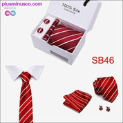 High Quality Silk Ties for Men 145cm Long Fashion Red - plusminusco.com